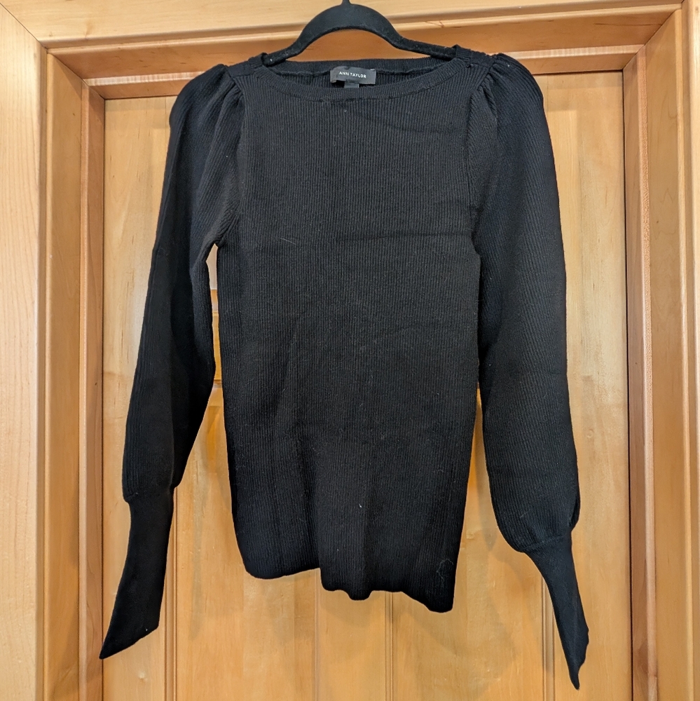 Ann Taylor Black Knit Top - Picture 3 of 8